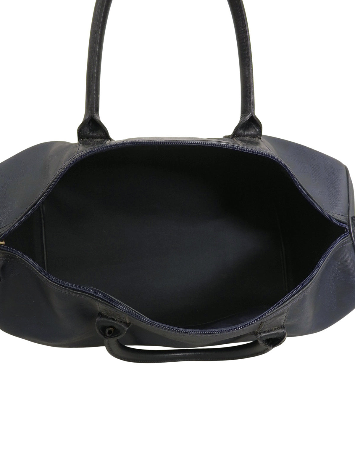 トロッターパターンロゴプレートボストンバッグ ネイビー