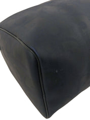 トロッターパターンロゴプレートボストンバッグ ネイビー