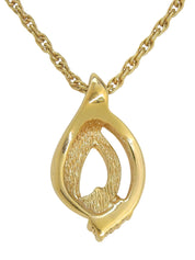 Rhinestone Design Motif Necklace Gold