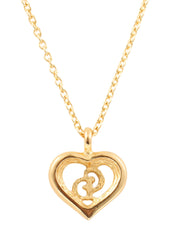 ハートカットアウトロゴネックレス ゴールド