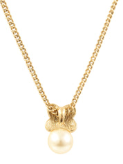 パールクロスモチーフネックレス ゴールド