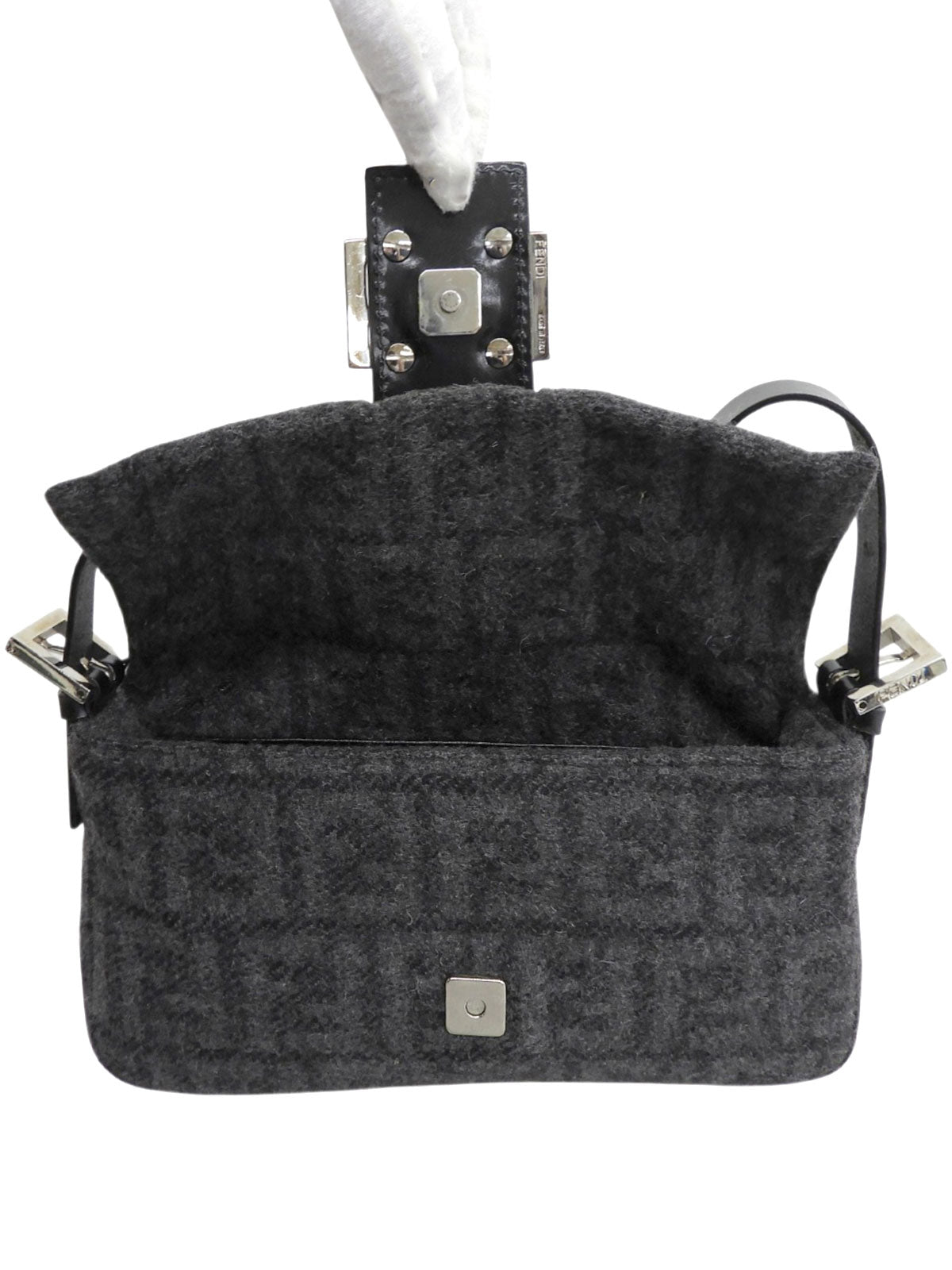 ニットFFズッカパターンマンマバゲット グレー