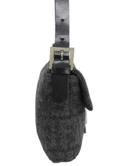 ニットFFズッカパターンマンマバゲット グレー