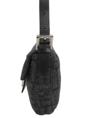 ニットFFズッカパターンマンマバゲット グレー