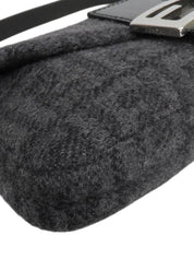 ニットFFズッカパターンマンマバゲット グレー