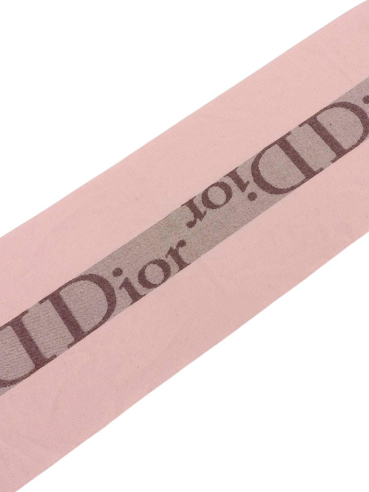 Wool Logo Line Scarf Pink