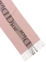 Wool Logo Line Scarf Pink