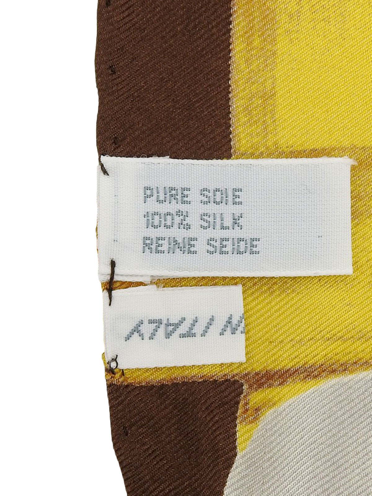 シルクローズモチーフスカーフ ブラウン/マルチ