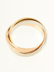 18Kトリニティリング イエローゴールド/ピンクゴールド/ホワイトゴールド