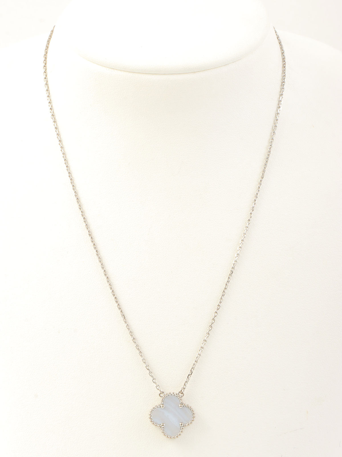 18Kヴィンテージアルハンブラネックレス ブルー/シルバー