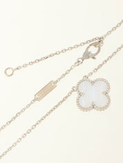 18Kヴィンテージアルハンブラネックレス ブルー/シルバー