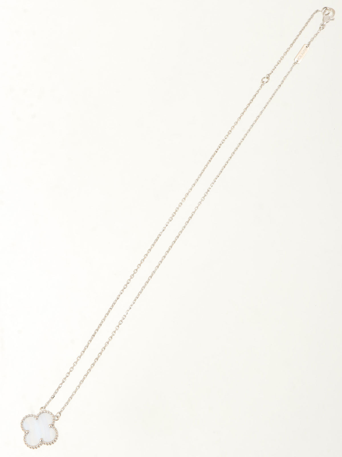 18K复古阿尔罕布拉项链 蓝/银色