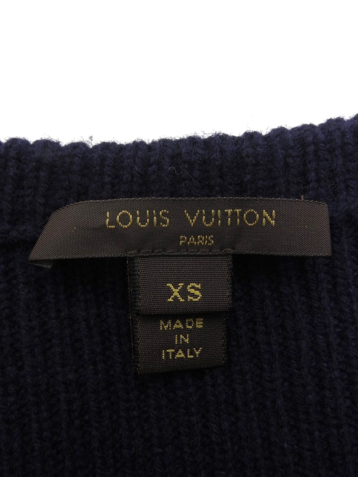 Logo Plate Short Sleeve Knit Dress #XS Navy/Red
