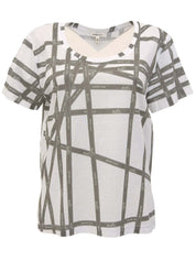 Bolduk图案短袖T恤 白色/棕色