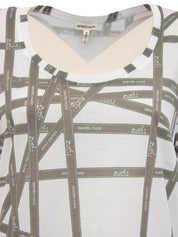 Bolduk图案短袖T恤 白色/棕色