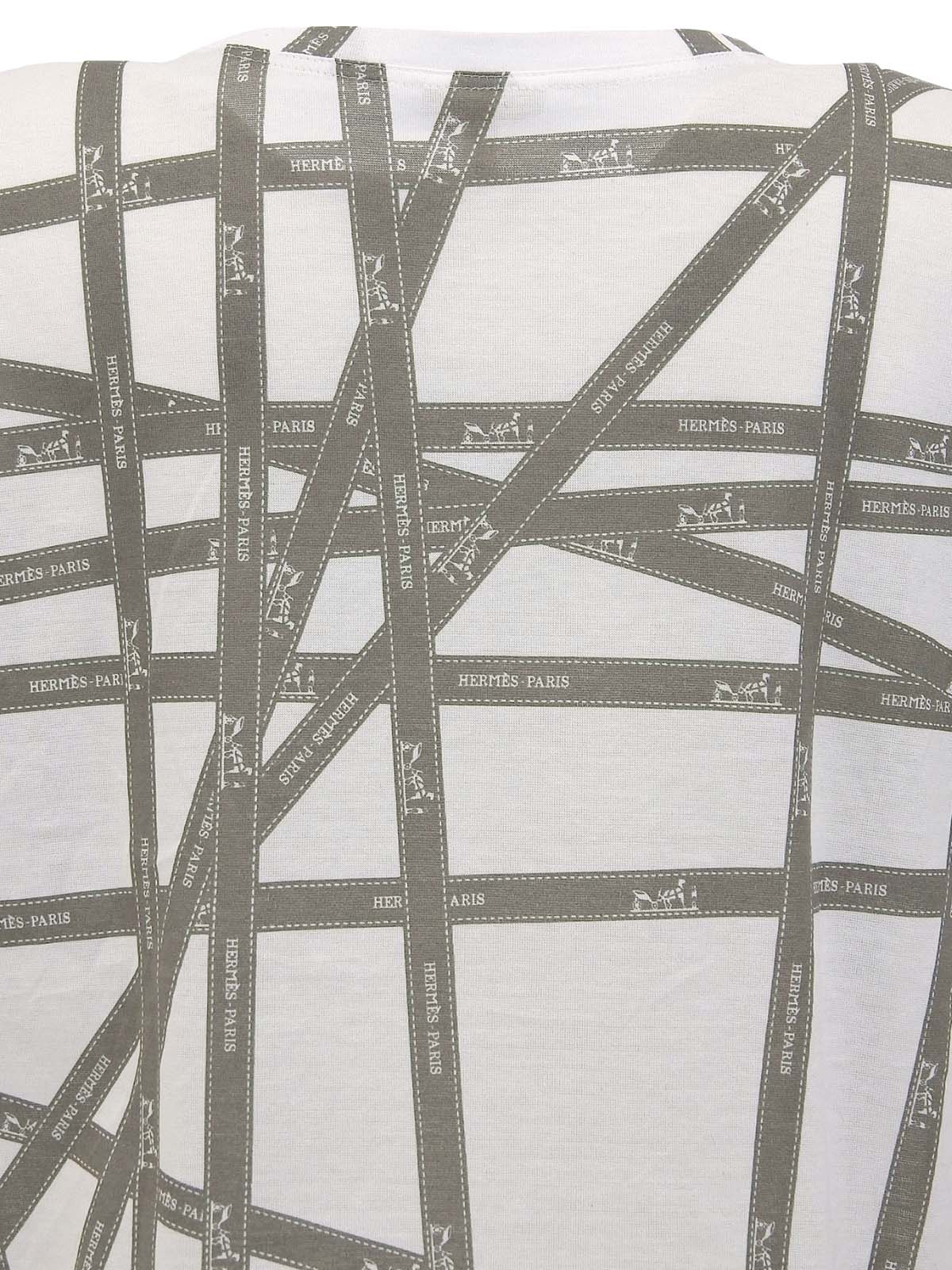 Bolduk Pattern Short Sleeve T-Shirt White/Brown