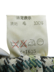 千鸟格纹裹身裙，黑色/多色，S码