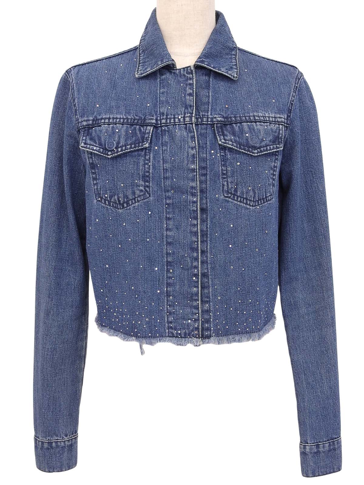 Indigo Rhinestone Denim Jacket