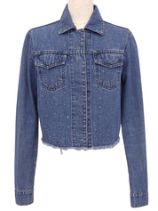 Indigo Rhinestone Denim Jacket