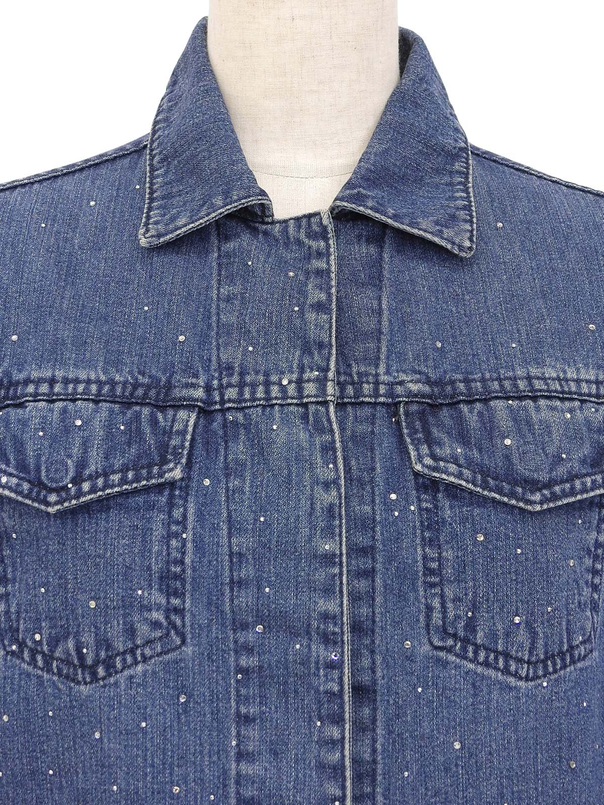 Indigo Rhinestone Denim Jacket