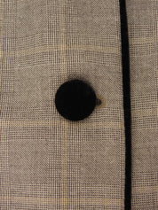 Wool and velour combination check pattern set in brown