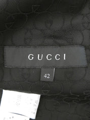 Wool striped pattern jacket, gray, #42