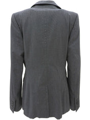 Wool striped pattern jacket, gray, #42