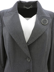 Wool striped pattern jacket, gray, #42