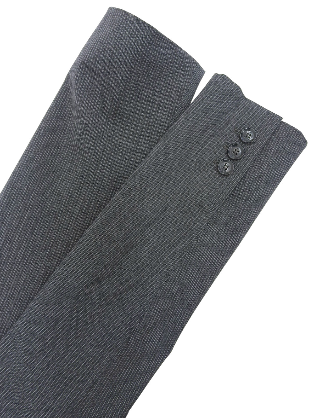 Wool striped pattern jacket, gray, #42