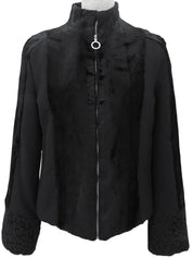 Wool zip-up jacket, black, #26