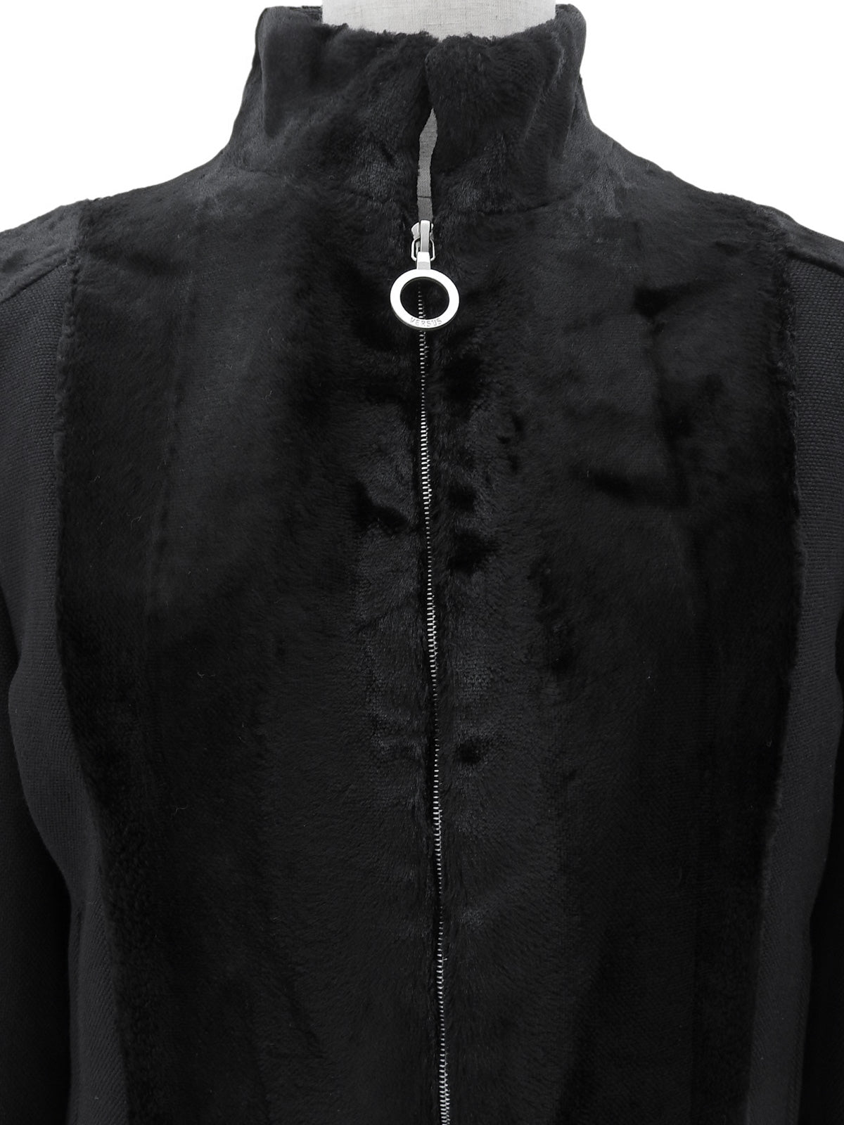 Wool zip-up jacket, black, #26