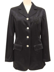 Logo Emblem Embroidered Jacket Black