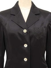 Logo Emblem Embroidered Jacket Black