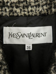 ツイードダブルブレストコート ブラック/ホワイト #36