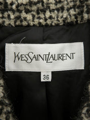 Tweed Double-Breasted Coat #36 Black/White
