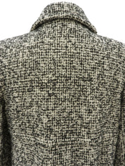 Tweed Double-Breasted Coat #36 Black/White