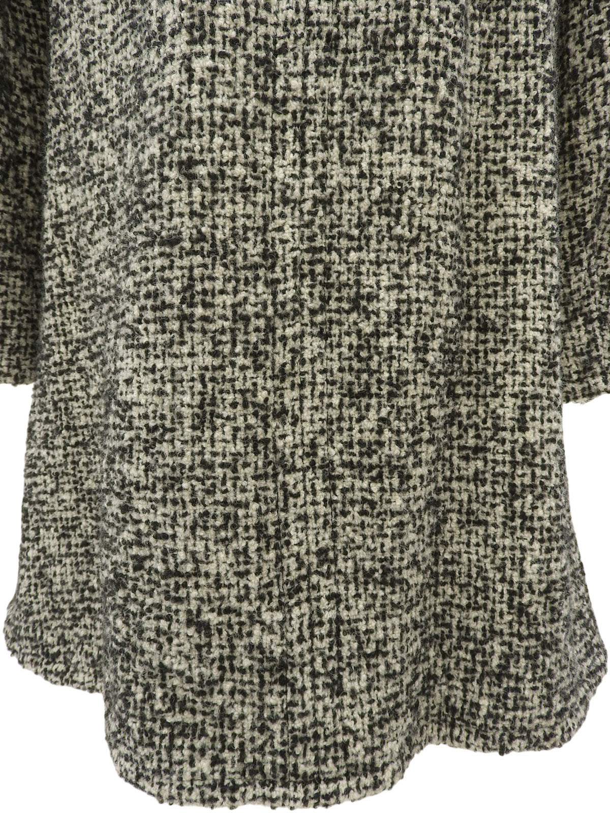 Tweed Double-Breasted Coat #36 Black/White