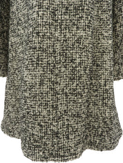 Tweed Double-Breasted Coat #36 Black/White