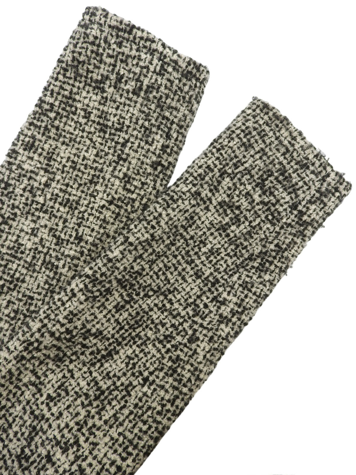 Tweed Double-Breasted Coat #36 Black/White