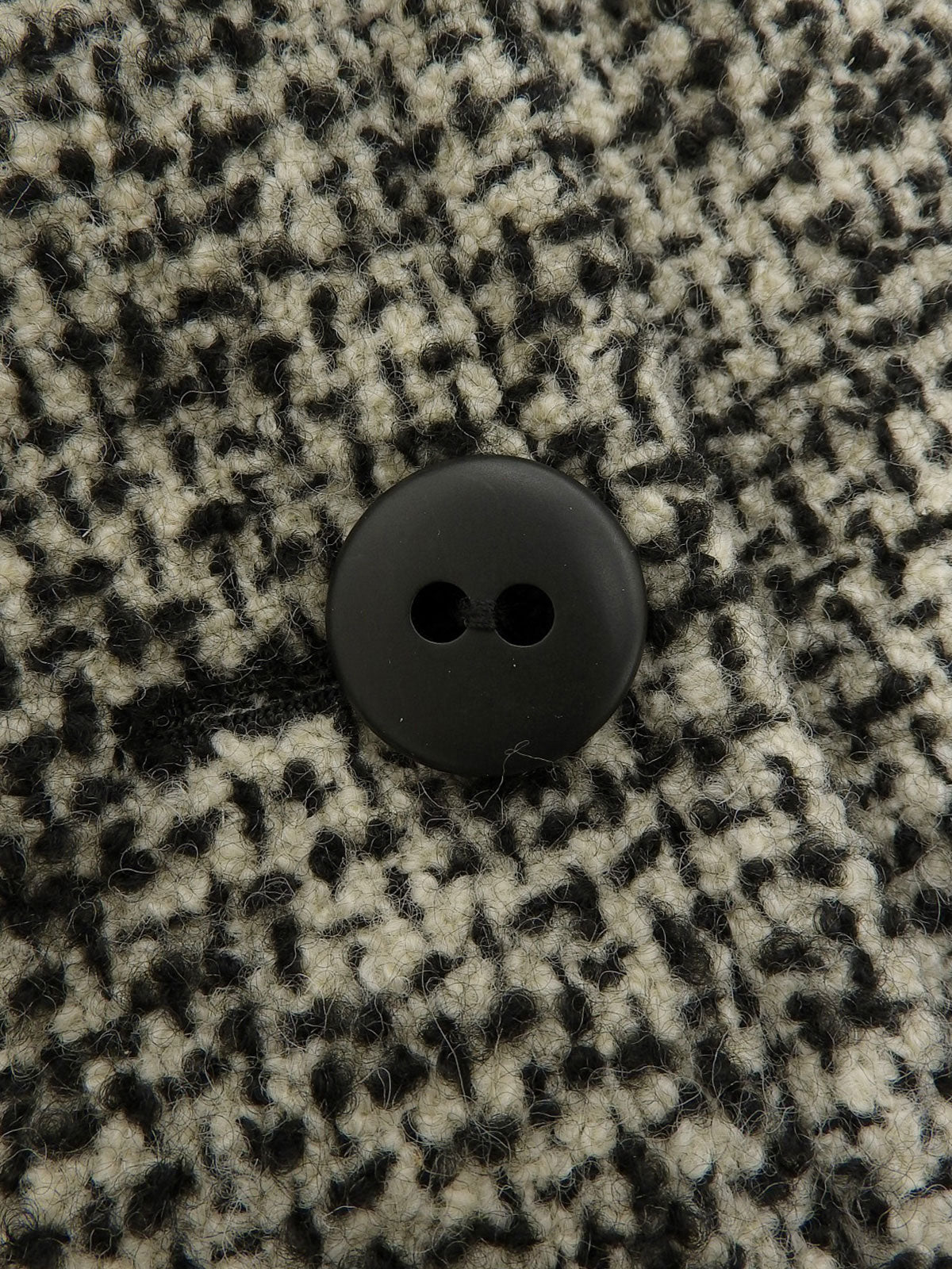 ツイードダブルブレストコート ブラック/ホワイト #36