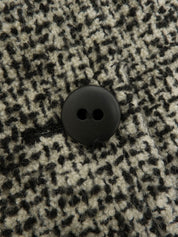 Tweed Double-Breasted Coat #36 Black/White