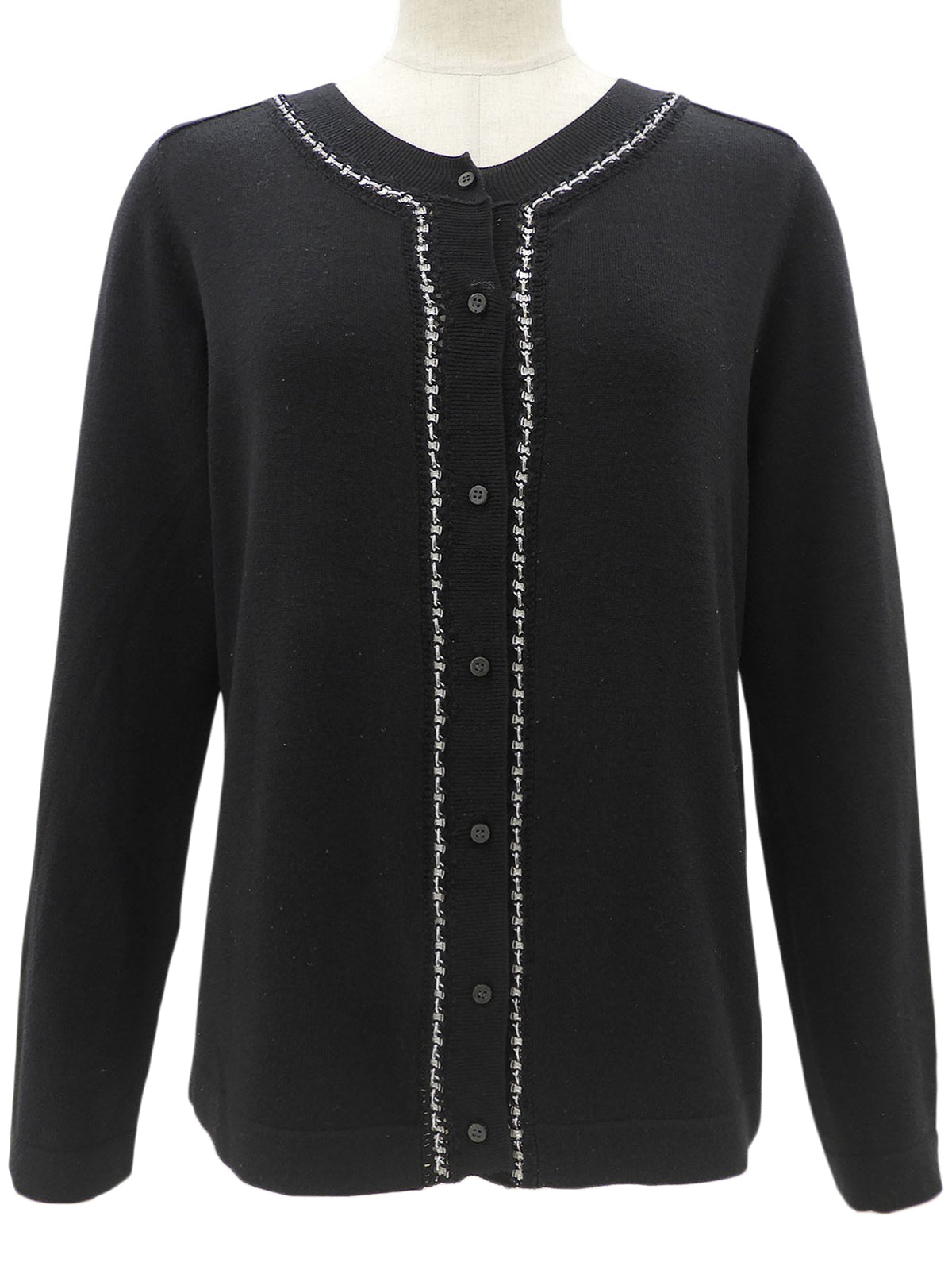 Macadam Chain Cardigan Black #L
