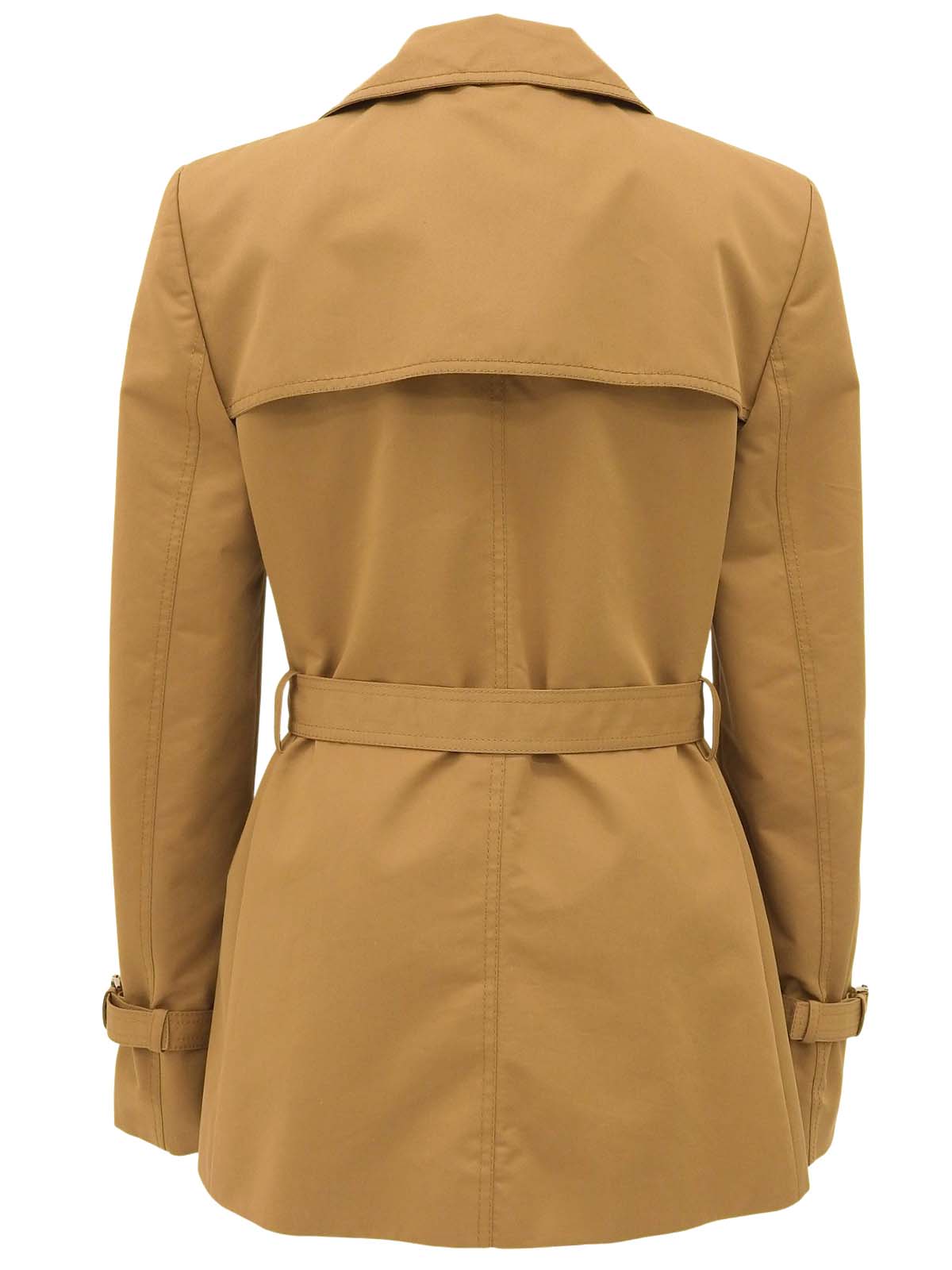 Bamboo Buckle Logo Button Coat Brown