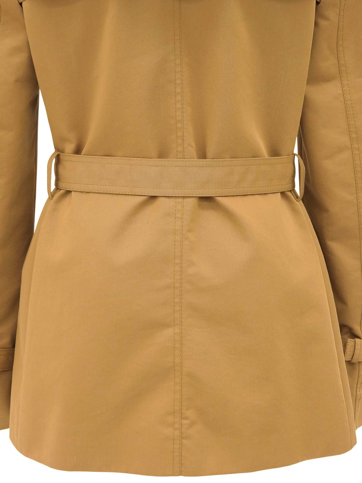 Bamboo Buckle Logo Button Coat Brown