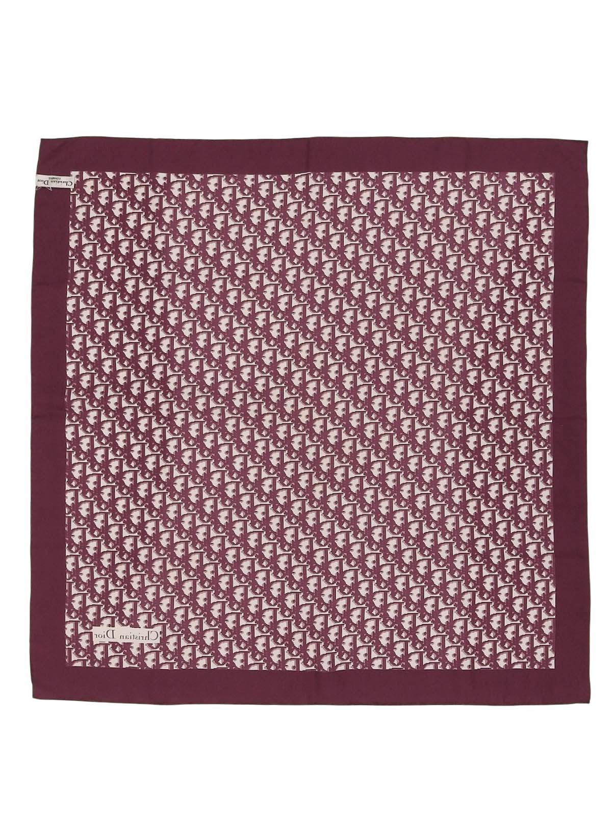 シルクトロッターパターンスカーフ ボルドー