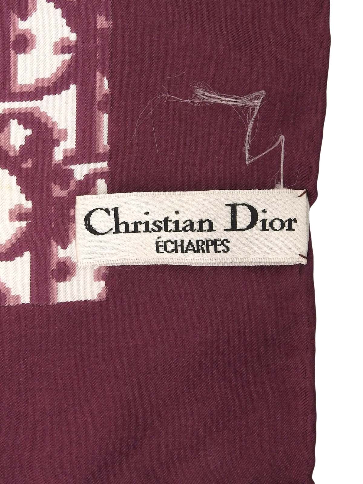 Silk Trotter Pattern Scarf, Bordeaux