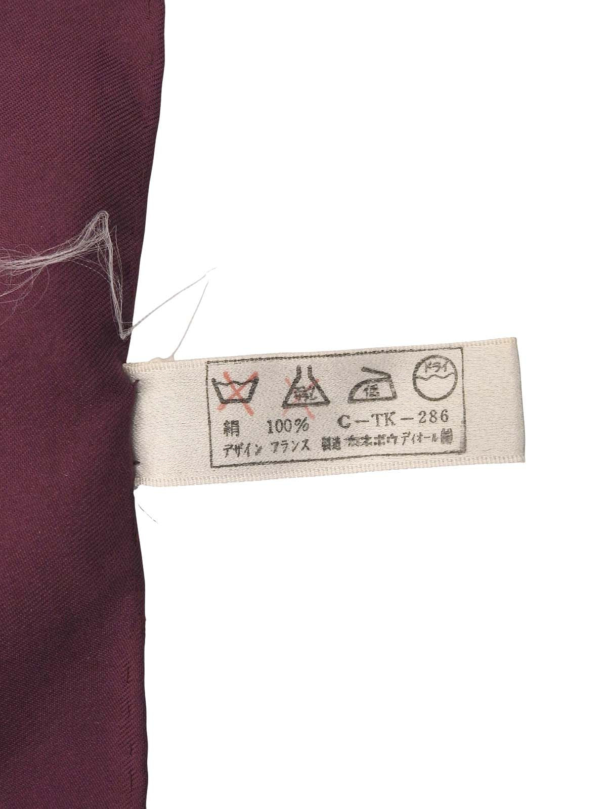 Silk Trotter Pattern Scarf, Bordeaux