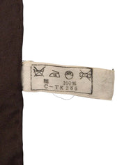 棕白色丝绸图案围巾