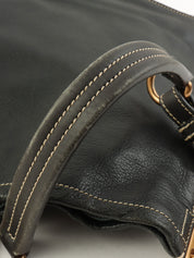 Logo Plate Shoulder Bag Black