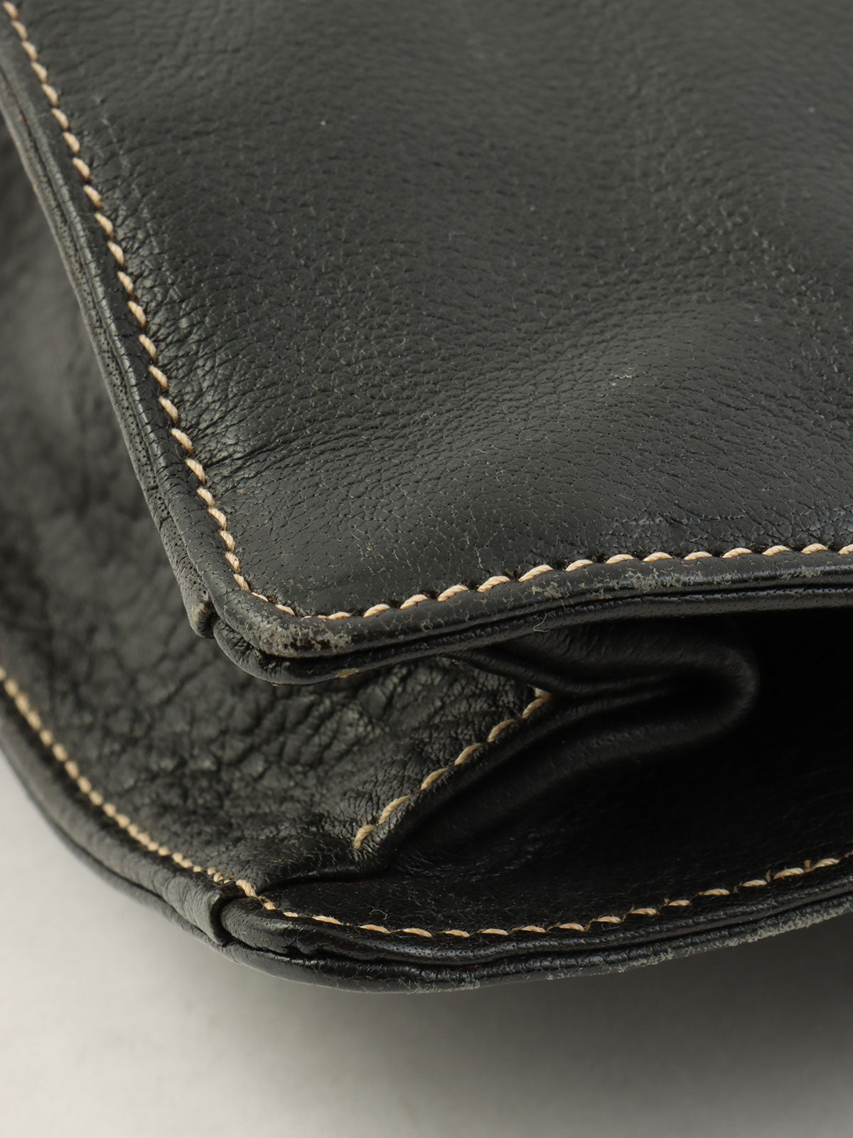 Logo Plate Shoulder Bag Black